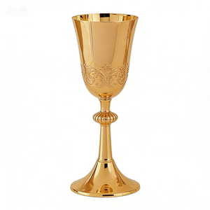Cáliz de Iglesia de Latón de Lujo Personalizado, Copa Religiosa de Alta Calidad para Iglesia y Bodas - Product Image 3