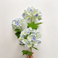 Fleurs artificielles en gros, hortensia boule de neige à 3 têtes, toucher réel, pour décoration de mariage et de maison, arrangement floral