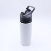 Bouteille d'eau sport portable en aluminium vierge pour sublimation, écologique, avec couvercle, pour boire directement, idéale pour la rentrée scolaire et la salle de sport - Grande Vente