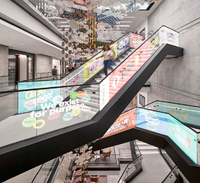 Écran LED flexible transparent Jode, film LED ultra-fin, mur vidéo LED, écran de fenêtre en verre pour centre commercial, exposition, façade