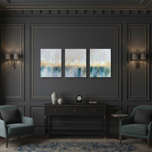 Conjunto de arte de pared en lienzo con diseño de olas del océano, 3 piezas, <span class=keywords><strong>cuadro</strong></span> enmarcado para decoración de sala de estar y dormitorio - Product Image 2