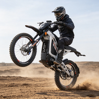 Sepeda Motor Listrik Ringan 65kg Rangka 6061 72V 40AH 10KW Puncak 400NM Jarak Tempuh 120KM Kecepatan 90KMH Kemampuan Naik Lereng 65 Derajat Rem 4 Piston USB LED