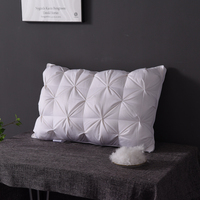 Oreiller en duvet de plumes de canard blanc rectangulaire le plus populaire, personnalisable, doux et confortable pour hôtel