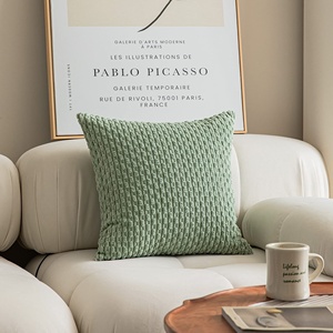 Farmhouse Boho Home Decor Sage <strong>Green</strong> 18x18 Inch Woven Solid <strong>Cushion</strong> Covers for Living Room Hotel <strong>Sofa</strong> Bed - Product Image 2