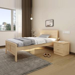 Bilido Lit En Bois Massif 1.5m Double Lit Simple 1.2m Chambre a <span class=keywords><strong>Louer</strong></span> Appartement Minhotel Lit Meubles La Chambre D'hote - Product Image 4