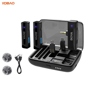 Cho boyalink Không Dây Tiếng Ồn Hủy Bỏ Xách Tay Lavalier Ve Áo Microphone Cho iPhone DSLR Máy Ảnh <span class=keywords><strong>Youtube</strong></span> Live Streaming Âm Thanh - Product Image 1