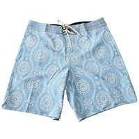 Short de bain pour homme grande taille à motifs bleu clair, séchage rapide, respirant, avec cordon de serrage