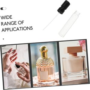 Luxury Fancy <b>Mini</b> Crimp 1.5ml 2ml Clear Glass Empty Vial <b>Sprays</b> <b>Bottle</b> Atomizer Perfume Sample <b>Bottles</b> Screen Printing - Product Image 3