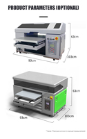 Imprimante UV multifonctionnelle 4060 avec tête d'impression XP600 pour l'impression sur cuir, acrylique, cadres photo, bols en céramique et baguettes
