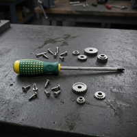 High Quality Chrome Vanadium Steel OEM Cross Phillips Slotted Stubby Screwdriver-Professional Multi-Purpose Hardware Tool