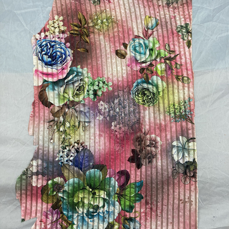 Бесплатный образец, трансферринговая печать, цифровая бархатная полосатая велюровая ткань с качеством товаров