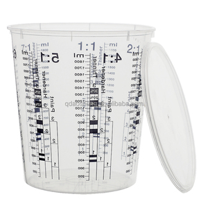 Tasses de mélange de peinture PP revêtement en plastique jetable mélange tasse de mesure pour animaux de compagnie tasses de mélange de peinture transparentes - Product Image 3
