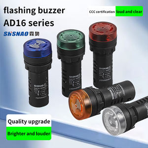 SHSNAO 闪光蜂鸣器 AD16-22SM 交流/直流 220V 多电压 IP55 等级 塑料 LED 声光报警器 带螺丝端子 - Product Image 3