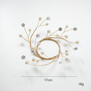 Ornement de sapin de Noël <span class=keywords><strong>en</strong></span> cristal acrylique de 45 cm, guirlande de fleurs <span class=keywords><strong>en</strong></span> vigne, branche de <span class=keywords><strong>perle</strong></span>, feuille de lampe, <span class=keywords><strong>perle</strong></span> de bijou, sapins de Noël haut de gamme - Product Image 6