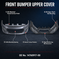 Nouvelle couverture supérieure de pare-chocs avant 14760917-00 de remplacement pour BYD Song Pro DM-i
