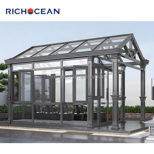Diseño Moderno de Invernadero con Estructura de Aluminio y Vidrio Templado, 5 Años de Garantía Impermeable, Casas de <span class=keywords><strong>Cristal</strong></span> Móviles Plegables Francesas - Product Image 6