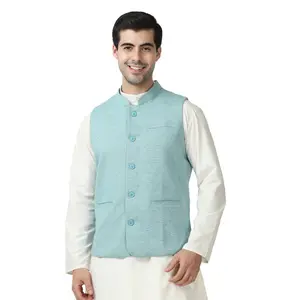 Pyjama Kurta traditionnel 50% polyester recyclé et coton biologique 50% avec manteau Modi Collection Homme