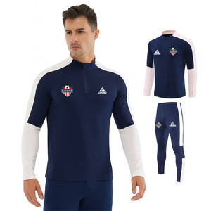 High Quality Soccer Team Tracksuit Sport Long Sleeve <b>Jackets</b> Custom logo Sport Wear for Men Soccer Long Sleeve Tracksuits - Product Image 2