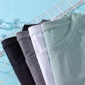 T-shirt à manches longues pour homme, coupe ajustée, tissu polyester/coton, séchage rapide, respirant, idéal pour les activités sportives - Product Image 6