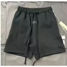 Shorts et T-shirt décontractés tricotés respirants pour hommes, couleur avoine clair, extensibles, à manches courtes, vente en gros pour le dropshipping estival - Product Image 3