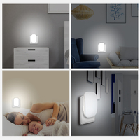 Veilleuse LED murale compacte à détection automatique crépuscule-aube pour chambre à coucher, moderne, certifiée ETL CE ROHS, directement de l'usine Fuzhou Guanzhou