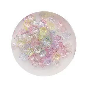 Ab Gekleurde Pruim Bloesem Acryl Kralen Bloemblad Bloem Spacer Kralen Voor Het Maken Van Sieraden Diy Pen Kralen