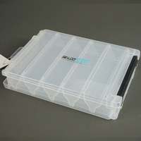 Boîte de rangement de leurres en plastique transparent double face multifonction Selco
