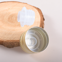 Tapa de aceite de oliva de aluminio de 31,5x24mm de tamaño Universal con vertedor de inserción de plástico para contenedor de vidrio de botella de aceite