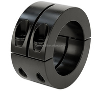 Collier de blocage d'arbre de moteur de serrage monobloc en acier oxyde noir double large personnalisé