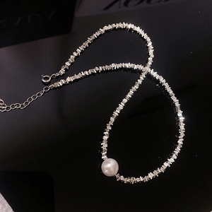 <span class=keywords><strong>Collier</strong></span> de <span class=keywords><strong>perles</strong></span> en argent LT-867 pour femmes printemps été Style léger luxe argent clavicule chaîne Niche Design sens cadeau - Product Image 4