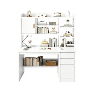 Bureau intégré avec étagères et tiroirs – Idéal pour l'écriture, l'ordinateur, le bureau, la chambre, la maison, l'étude ou la <span class=keywords><strong>location</strong></span> - Product Image 3