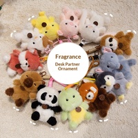 Jouets en peluche super mignons pingouin, capybara, lapin, panda roux, parfumés, Dungdung, pendentifs, décorations de sac, porte-clés, rembourrés en coton PP