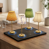 Lampe de table vintage sans fil rechargeable de luxe, style rétro, pour événements de mariage, avec chargeur multiple intégré