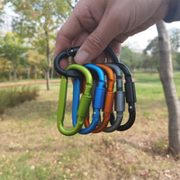 Op voorraad 8cm Kleurrijke Aluminium Legering Outdoor Camping Tactische Snelle Hanger Gesp D-vormige Karabijnhaak Sleutelhanger Clip Karabijnhaak