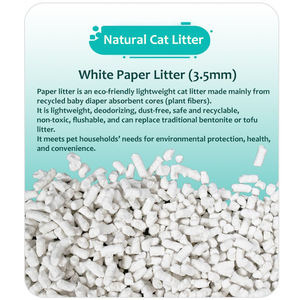 Litière pour chat en papier blanc, protection de l'environnement, personnalisable, directement de l'usine, légère, désodorisante, faible poussière, facile à agglomérer - Product Image 6