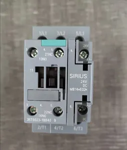 3RT6023-1BB40 Schakelaar Dc 24 V AC3 4 Kw 400 V Aux Contacten 1 No + 1 Nc 3-Pole, size S0 Schroef Terminal