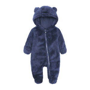 Autunno inverno <span class=keywords><strong>pagliaccetto</strong></span> tutina tuta spessa calda flanella neonato abbigliamento Outdoor comodo stile cotone per 0-3 mesi 2T - Product Image 4