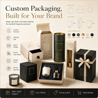Boîte d'emballage de luxe pour bougies et diffuseurs de parfum, coffret cadeau personnalisé en papier pour les marques de parfums d'intérieur