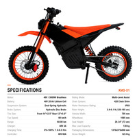 Moto électrique tout-terrain 3000W 48V 20Ah, vitesse 60 km/h, frein à disque hydraulique, suspension intégrale, moto cross électrique