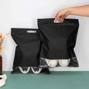 गैर-बुने जिपर बैग कस्टम मुद्रित लोगो धूल जूते कपड़े भंडारण बैग के साथ स्पॉट जूता धोने की दुकान - Product Image 2