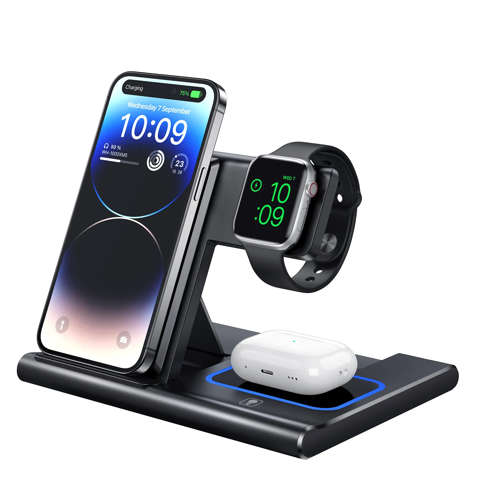 New Product Support Qi Fast Charging Mobile Charger Universal Portable Wireless Phone Charger Pad For IPhone Wireless Charger