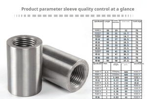 Fabricante Chino de Acopladores de Varilla Corrugada de Acero Prensado Galvanizado, Tuercas de Acoplamiento Redondas Roscadas de Acero de Refuerzo - Product Image 3