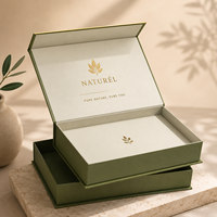 Boîte cadeau magnétique pliable noire de luxe personnalisée pour accessoires électroniques et numériques, emballage en carton rigide recyclable