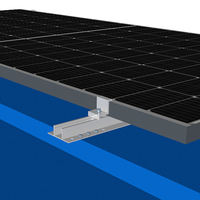 Rail mini en aluminium anodisé pour montage de panneaux solaires sur toit, rail PV léger, résistance au vent 60 m/s, résistance à la neige 1,5 KN/m², pour tuiles et métal