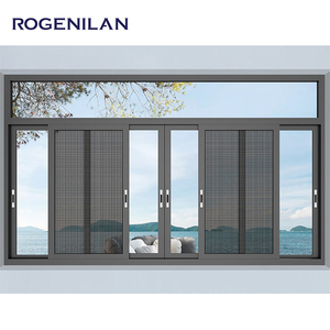 Rogenilan 100 Series 2-Theo Dõi Nhôm Khung Đôi Tráng Men Cách Nhiệt Cửa Sổ Trượt Lưới Tản Nhiệt Trong Cửa Sổ Thiết Kế - Product Image 2
