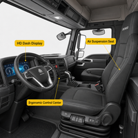 Nouveau camion lourd diesel HOWO NX 6x4 Euro 3 à direction à gauche, boîte automatique FAST, avec caméra arrière, capacité de 41-50 tonnes pour le transport de conteneurs