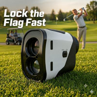 Télémètre de golf haut de gamme avec zoom 6x, fonction de compensation de pente, construction légère et dispositif d'acquisition rapide de la cible