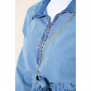 Vestido Denim Tunnel Cremallera Azul Denim - Product Image 1