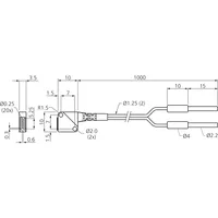 Détecteur de zone KLTM-Q10-T1-5 sans interstices, détection précise, capteur optique, capteur à fibre optique diffuse, capteur de conception cubique