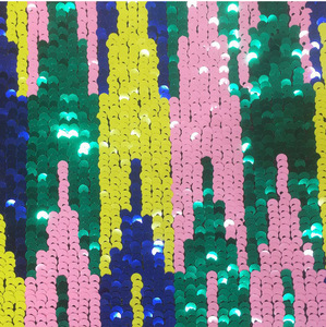 Vải Sequin Nhiều Màu Vải Thêu Kim Sa Mũi Tên 4 Màu Có Lỗ Lệch 100% Polyester 5Mm - Product Image 2